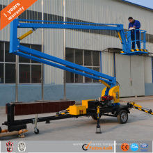 2016 hydraulic arm corn picker lift platform for sale / trailer mounted compact boom lift made in china